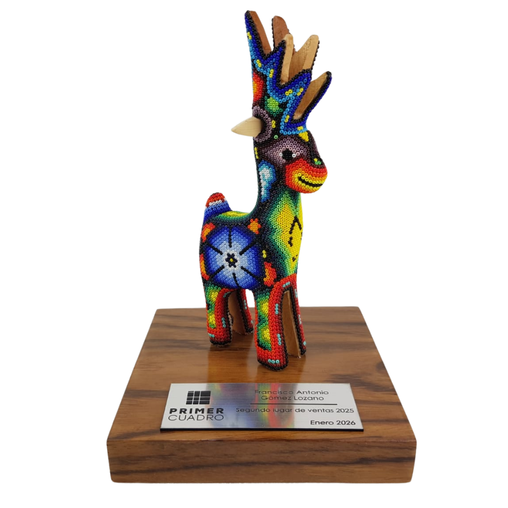 Premio Venado en Arte Wixárika Chaquira Jal. | Pieza de Lujo