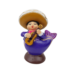 Sirena mexicana mariachi, figura de barro de Tlaquepaque Jalisco