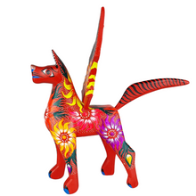 Cargar imagen en el visor de la galería, Alebrije oaxaqueño grande, perro con alas de madera copal

