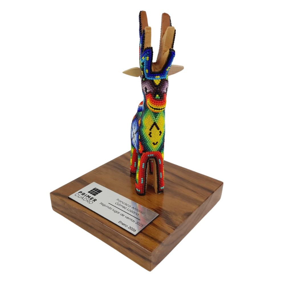 Premio Venado en Arte Wixárika Chaquira Jal. | Pieza de Lujo