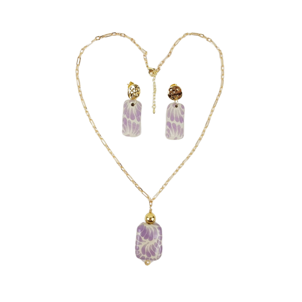 Juego de bisutería de técnica talavera, Jasiel