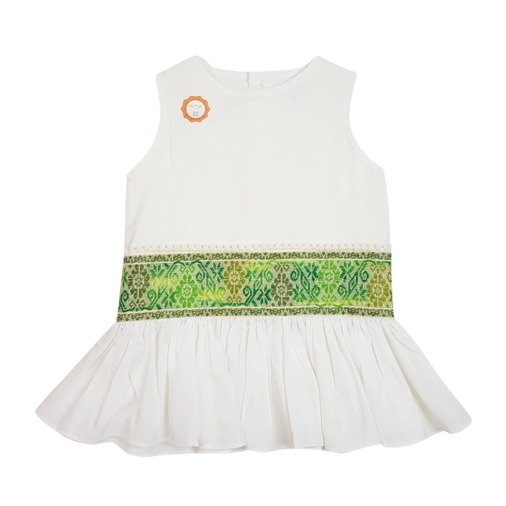 Vestido Izel Muibatsi, con bordado, en talle largo