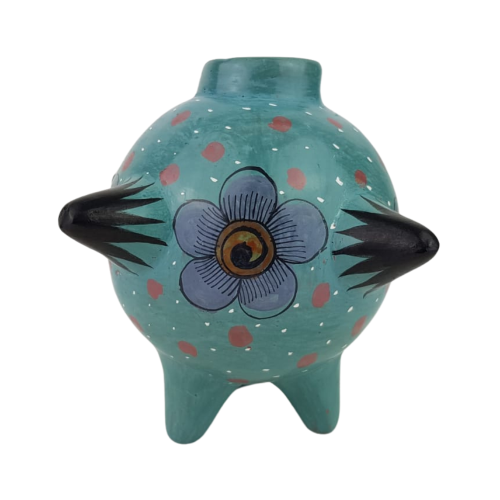 Piñata de barro bruñido pintada a mano