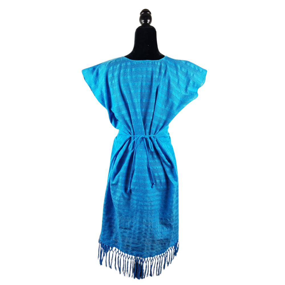 Vestido elaborado en telar de cintura, en Puebla