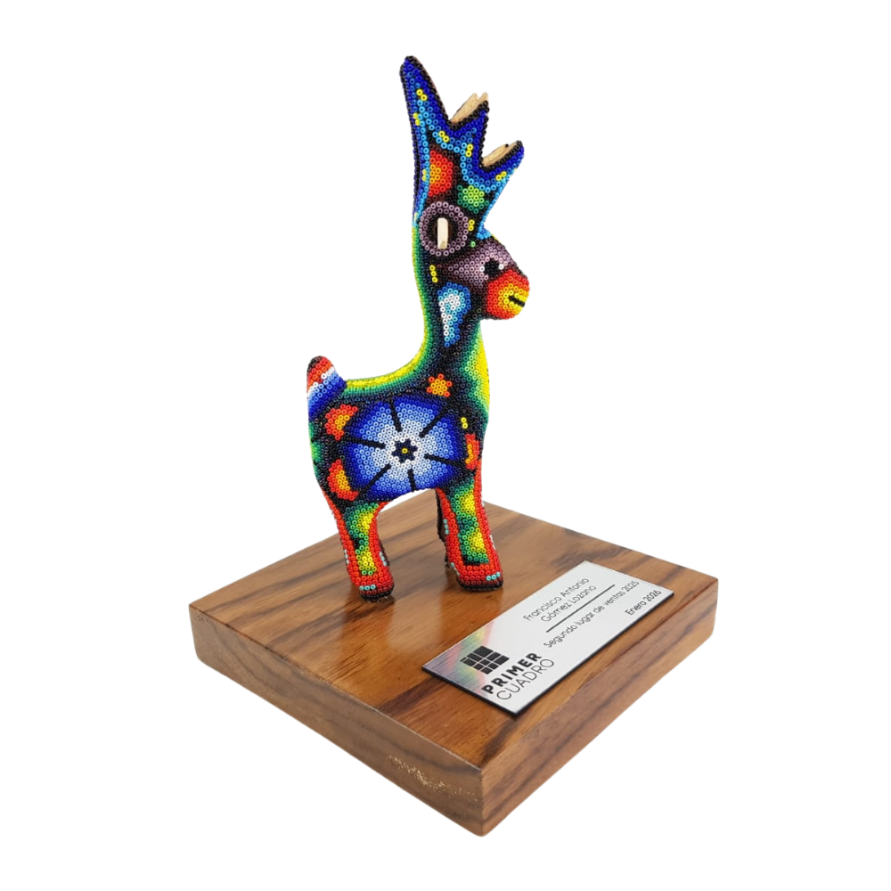 Premio Venado en Arte Wixárika Chaquira Jal. | Pieza de Lujo