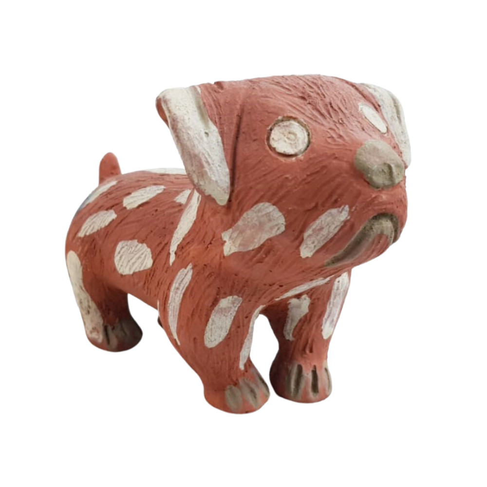 Perrito alcancía de barro Mixe