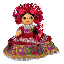 Cargar imagen en el visor de la galería, Muñeca de trapo otomí Lele grande
