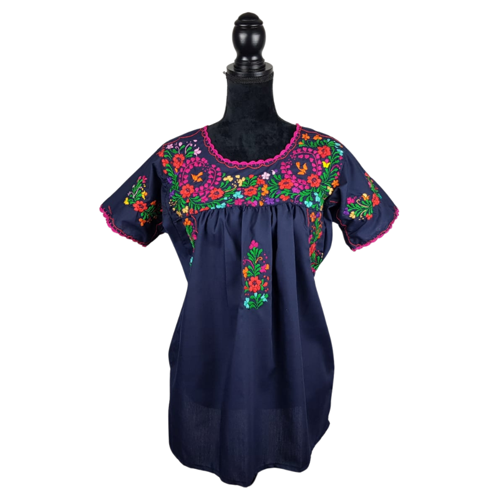 Blusa con bordado multicolor San Antonino