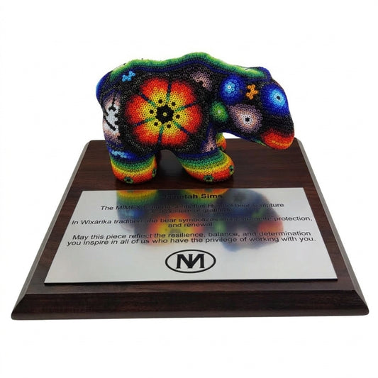 Premio Oso en Arte Wixárika Chaquira Jalisco | Pieza de Lujo