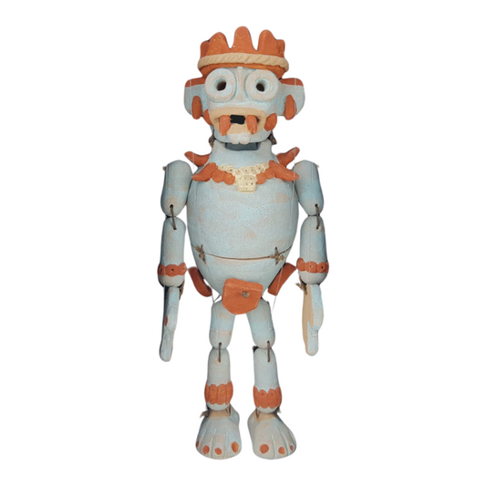 Títere de barro del dios prehispánico de la lluvia Tlaloc, deidad Azteca