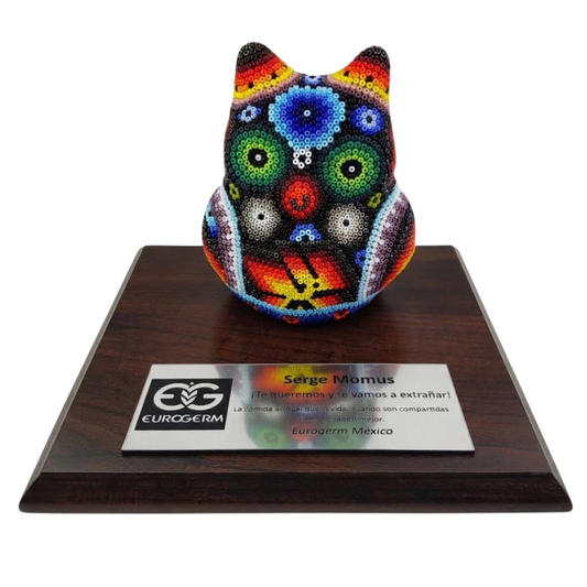 Premio Búho Arte Wixárika Chaquira Jalisco | Pieza de Lujo