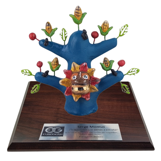 Trofeo Quetzalcóatl Árbol de la Vida Barro | Arte Mexicano