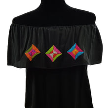 Cargar imagen en el visor de la galería, Blusa campesina Huazolotitlán bordada con motivos tradicionales
