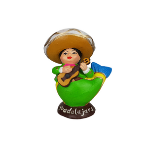 Sirena mexicana mariachi, figura de barro de Tlaquepaque Jalisco