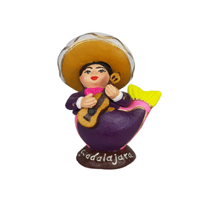 Sirena mexicana mariachi, figura de barro de Tlaquepaque Jalisco