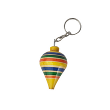 Cargar imagen en el visor de la galería, Llavero de madera en forma de trompo, pirinoa o balero
