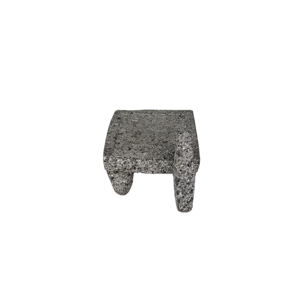 Metate mini tradicional mexicano de piedra volcánica