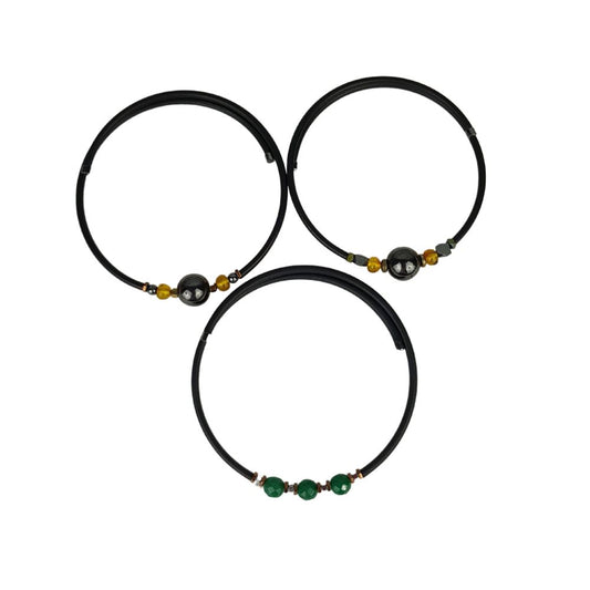 Pulso o pulsera de caucho con piedra natural