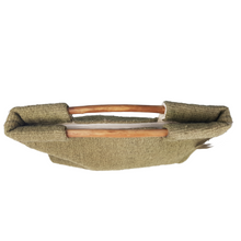 Cargar imagen en el visor de la galería, Bolsa de mano con agarraderas de madera estilo clutch
