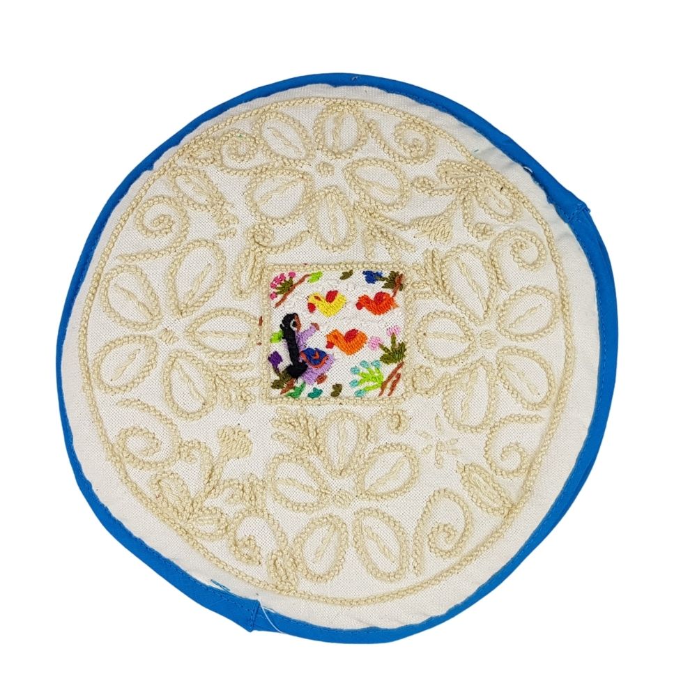 Tortillero con bordados Santa Cruz que representan las costumbres y tradiciones purépechas