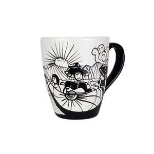 Taza de monitos con motivos de Guadalajara