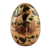 Cargar imagen en el visor de la galería, Alhajero de cobre en forma de huevo decorado a mano
