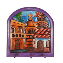 Cargar imagen en el visor de la galería, Perchero de madera decorado con paisajes y vivencias mexicanas
