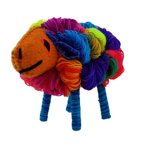 Animalito de lana, peluche borreguito artesanal bordado a mano en Chiapas