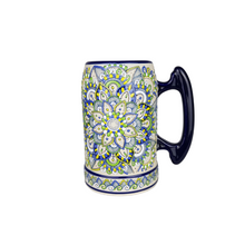 Cargar imagen en el visor de la galería, Tarro cervecero jumbo de cerámica Servin decorado a mano con mandalas
