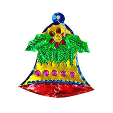 Cargar imagen en el visor de la galería, Figura navideña de hojalata en forma de piñatas, velas y campanas
