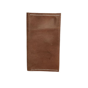 Cartera de piel costurada a mano