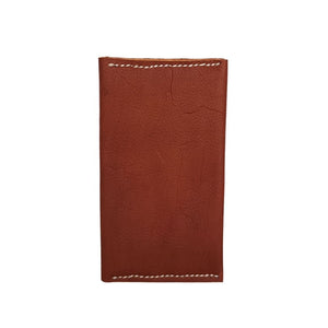 Cartera de piel costurada a mano