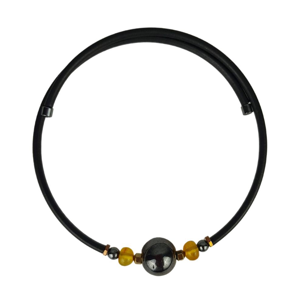 Pulso o pulsera de caucho con piedra natural