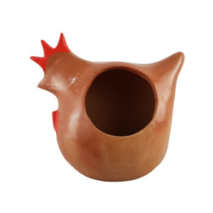 Gallina de barro bruñido utilitaria, tamaño grande con diseño contemporáneo