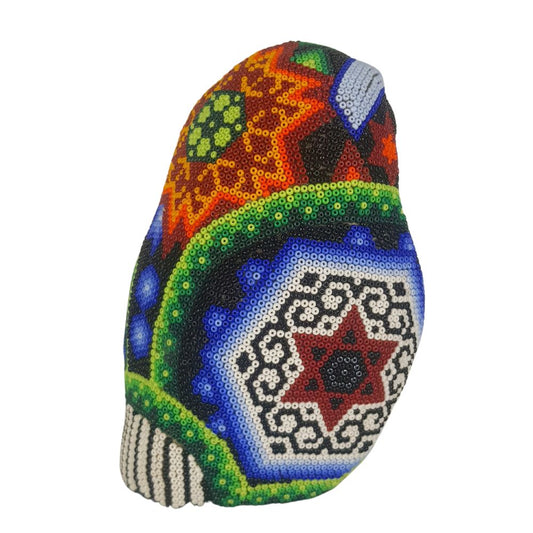 Búho Wixárica de papel maché tamaño mediano