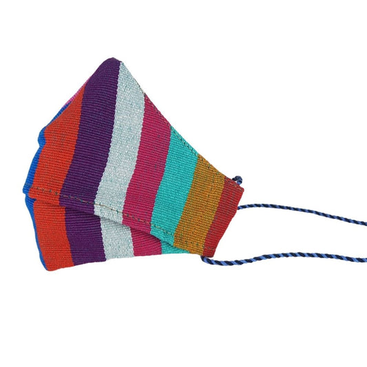 Cubreboca de telar chiapaneco sin resorte, cómodo, ideal para utilizarlo por periodos prolongados