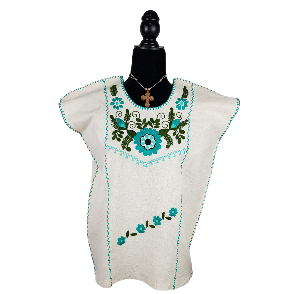 Flores para bordar en discount blusas de manta