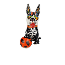 Cargar imagen en el visor de la galería, Perrito, talavera decorada con trazos y dibujos
