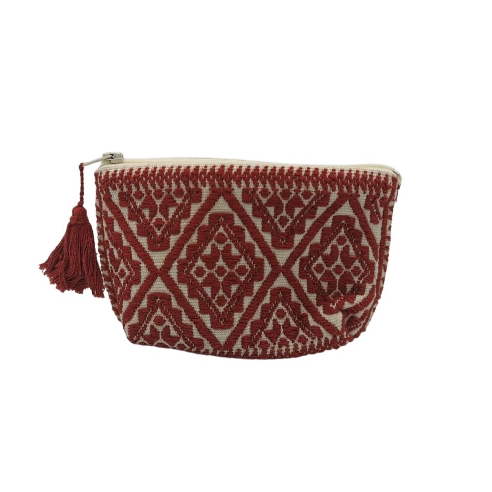 Monedero de algodón tejido en telar de cintura en Larrainzar