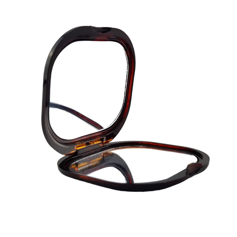 Espejo de bolsillo decorado con mariposas y flores