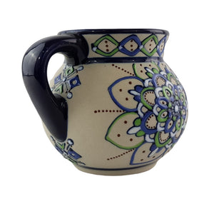 Jarro ponchero de cerámica Servin decorado a mano con mandalas