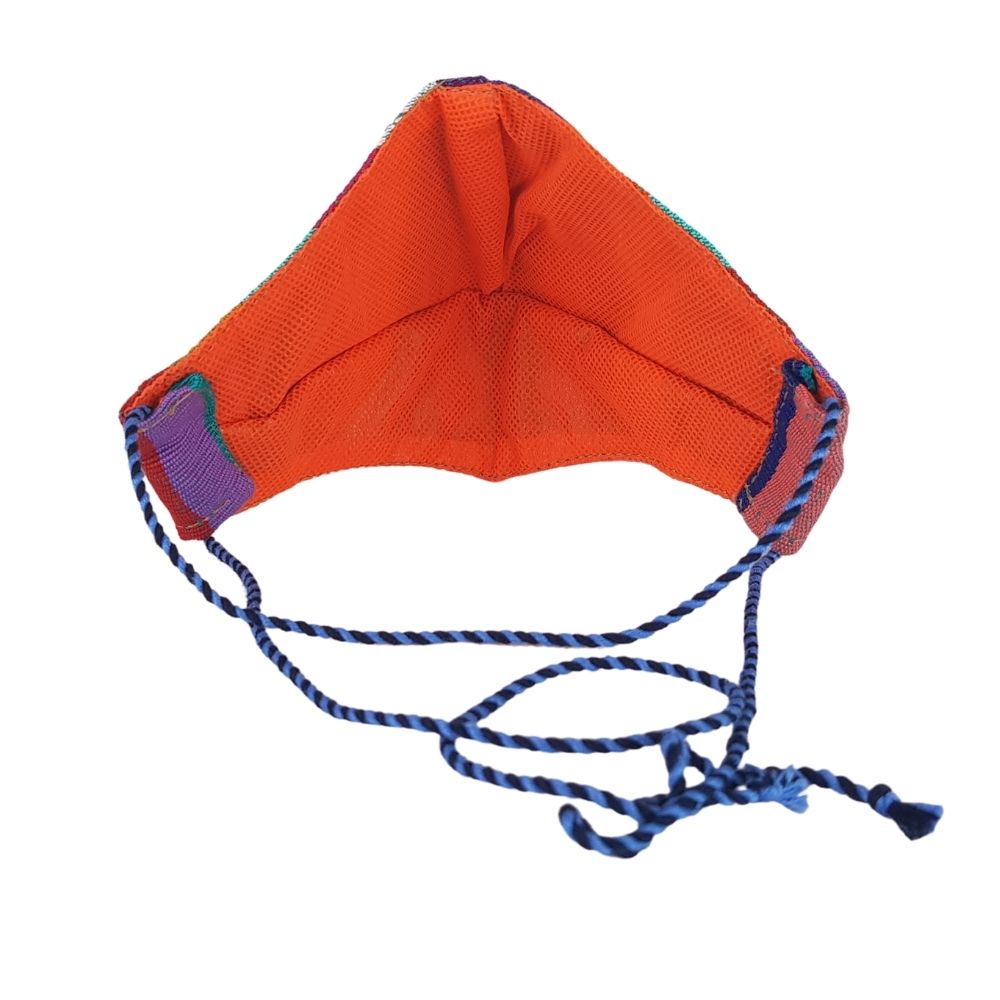 Cubreboca de telar chiapaneco sin resorte, cómodo, ideal para utilizarlo por periodos prolongados