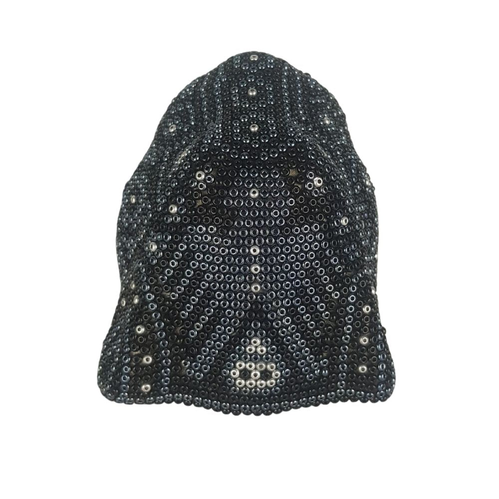 Cabeza de jaguar hecha de papel maché con motivos Wixárica