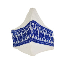 Cargar imagen en el visor de la galería, Cubrebocas manta con bordado de hilván tradicional de Puebla
