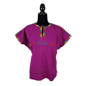 Blusa chiapaneca con brocados tradicionales de Aldama Chiapas