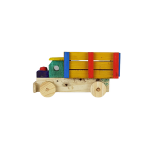 Camión chico de madera, juguete tradicional mexicano
