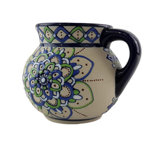 Jarro ponchero de cerámica Servin decorado a mano con mandalas