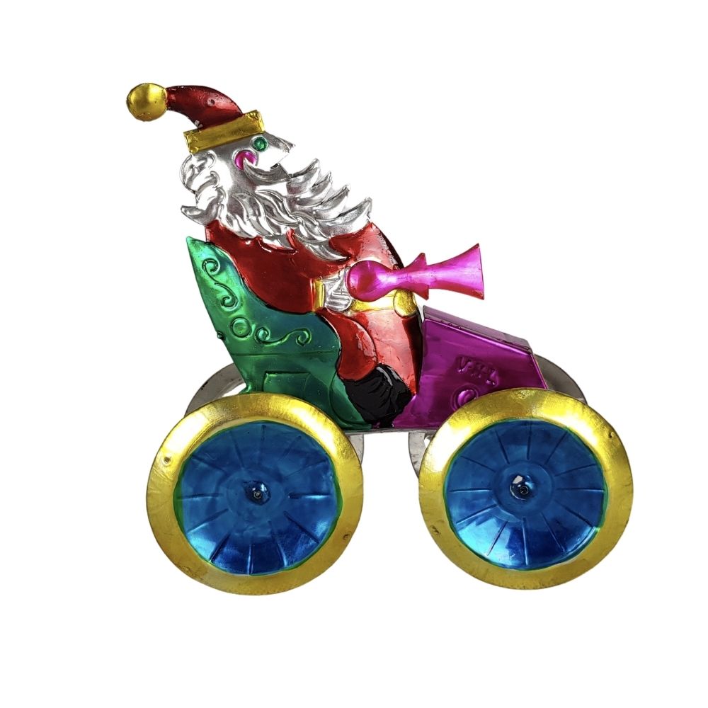 Santa Claus de hojalata, figura decorativa tamaño mediano