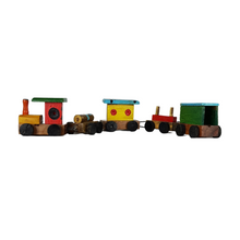 Cargar imagen en el visor de la galería, Tren de madera, juguete tradicional mexicano
