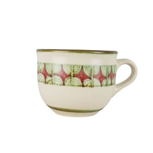 Taza cerealera de alta temperatura decorada con patrones lineales